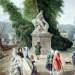 Louis XVI and Marie-Antoinette at the entry of the Tapis Vert in the Gardens of Versailles (detail)